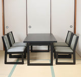 NEW和室用折りたたみテーブル5点セット　和室用テーブル1台120x75x高さ60cm 和室用椅子4脚