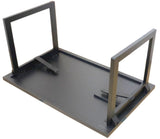 NEW和室用折りたたみテーブル　120x75x高さ60cm　ブラック　完成品