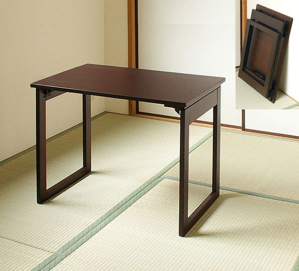 和室用折りたたみテーブル1台75x50x高さ60cm　ブラウン