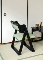 和室用椅子　和柄タイプ　折り畳み式　御仏前にも使える座面高さ約35cmの和風椅子